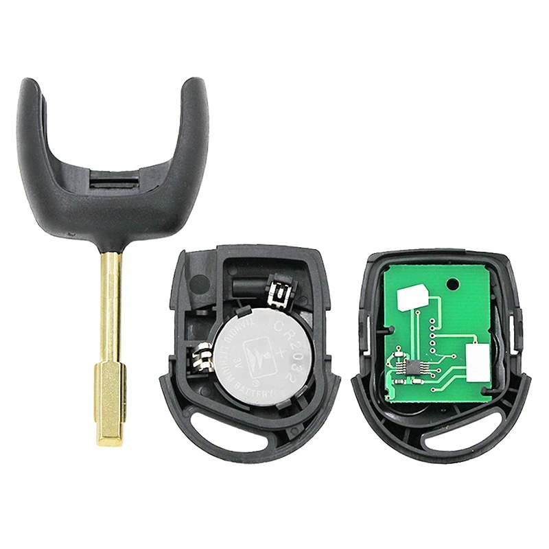 Reemplazo de llave de control remoto de 3 botones para Mondeo Fiesta Fusion Transit Focus S-Max C-Max, con hoja FO21 de Chip 433Mhz 4D63