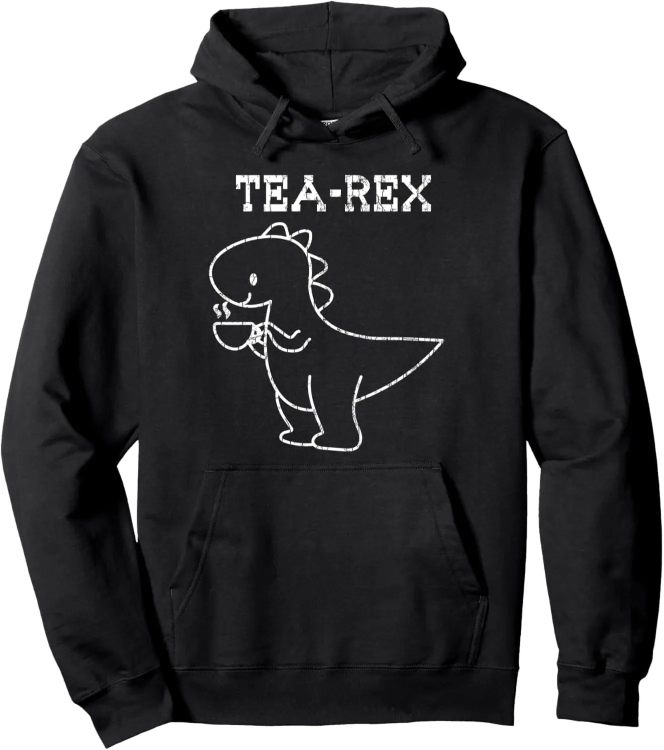 Tea-rex Funny Drinker Graphic Pullover  Print Original Design Gifts Hoodie Women Mens Hoodie Customizable Sweatshirt Funny Tops