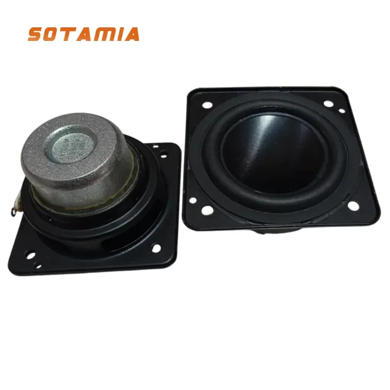 SOTAMIA 2 Peças Alto-falante de Faixa Completa de 1,75 Polegadas 4 Ohm 10W com Grande Ímã HIFI para Caixa de Som Bluetooth JBL Flip4 48x48mm