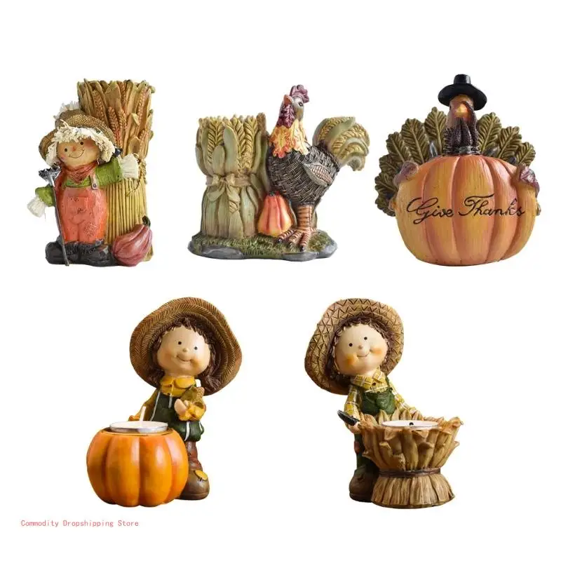 Halloween Miniature Pumpkin Figurines Pumpkin Halloween Table Top Fireplaces Shelf Decorations Home Display