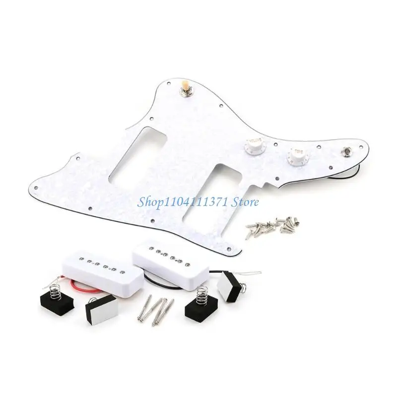Voorbedrade 3-laags pickup elektrische gitaar onderdelen accessoires geladen humbuckers slagplaat pickups set met pickup cover kits