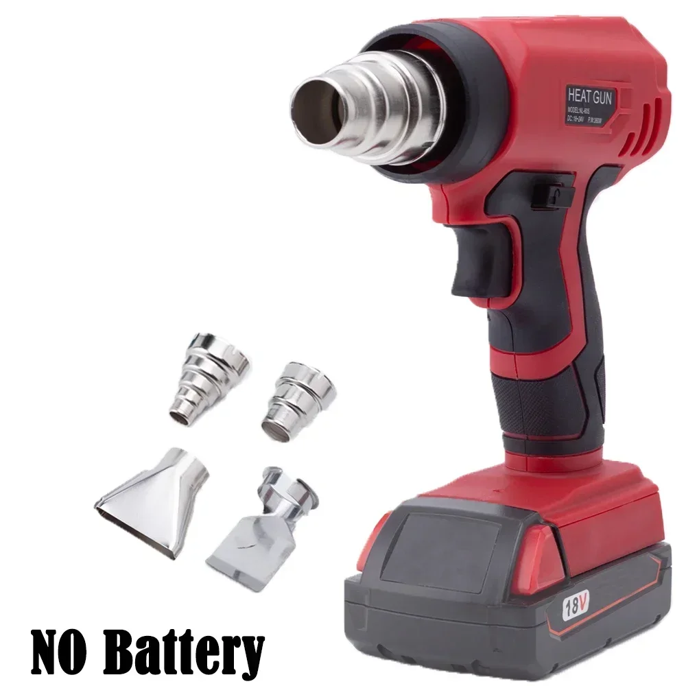 

Cordless Electric Heat Gun For Milwaukee 18V Li-ion Battery Handheld Hot Air Gun Industrial Home DIY with 4 Nozzles(NO Battery )