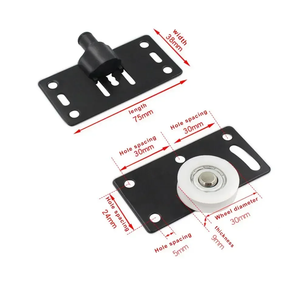 1 Uds polea de armario polea de puerta corredera para el hogar rueda de armario accesorios de herrajes para muebles ajustables en altura silenciosa
