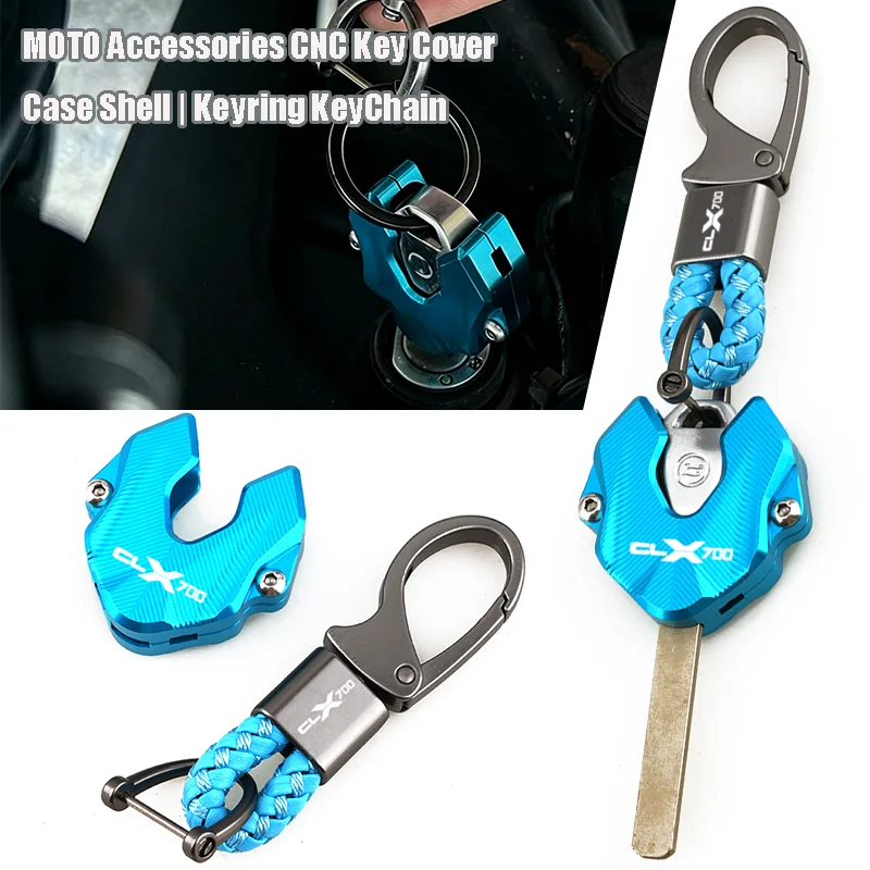 

MOTO Accessories CNC Aluminum Key Case Cover Shell KeyChain Keyring For CFMOTO 700 CL X 700 CL-X CLX700 700CLX SPORT 2020-2025+