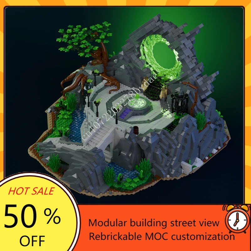 3819PCS MOC Medieval Castle Custom Puzzle Model The Portal of Shadows Technical DIY Assembly Set Toy For Child Holiday Gift