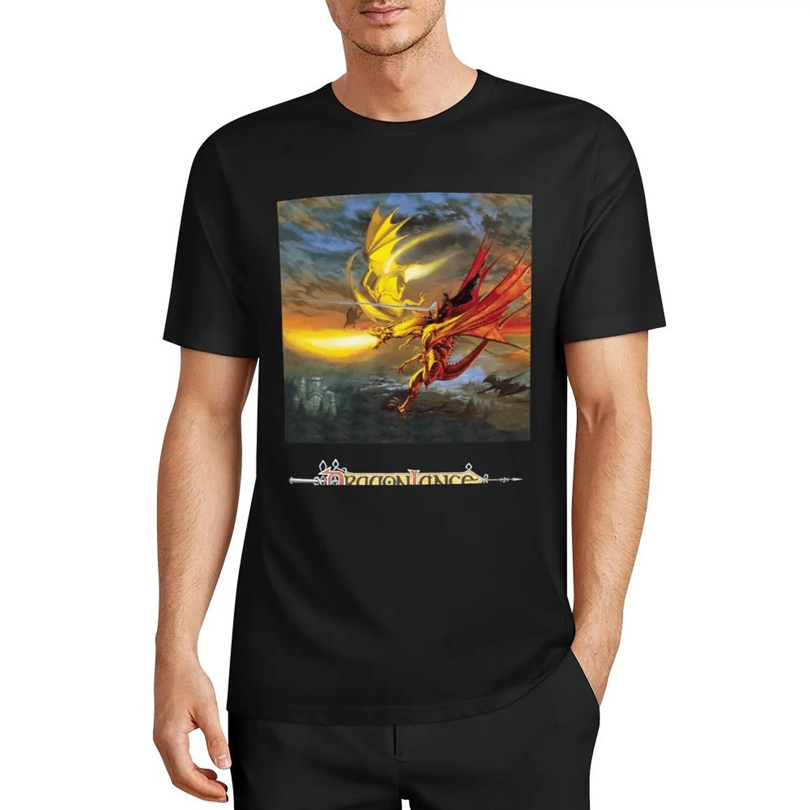 

Oeuvre de DragonLance Legend of Huma . classique T-Shirt graphic shirts baggy shirts luxury clothes men