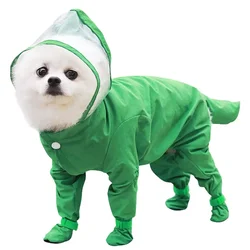 Pet Puppy Dog Raincoat Clothes Small Dog Waterproof Jumpsuit Overalls Clothing Jacket Yorkshire Pudel Puppy Dog Rain coat