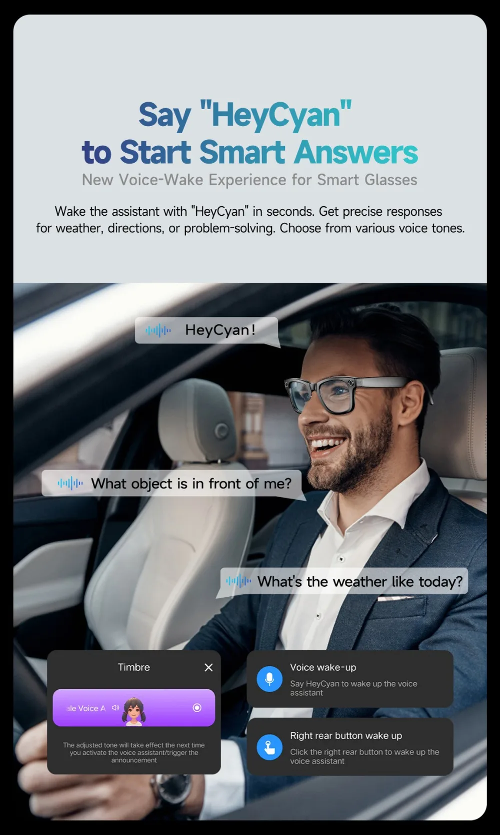 2025 ใหม่ W610 Ai สมาร์ทแว่นตา 20 ล้านพิกเซล WiFi Anti-Shake AI คําถ่ายภาพ Q & A/Call/ฟังเพลง