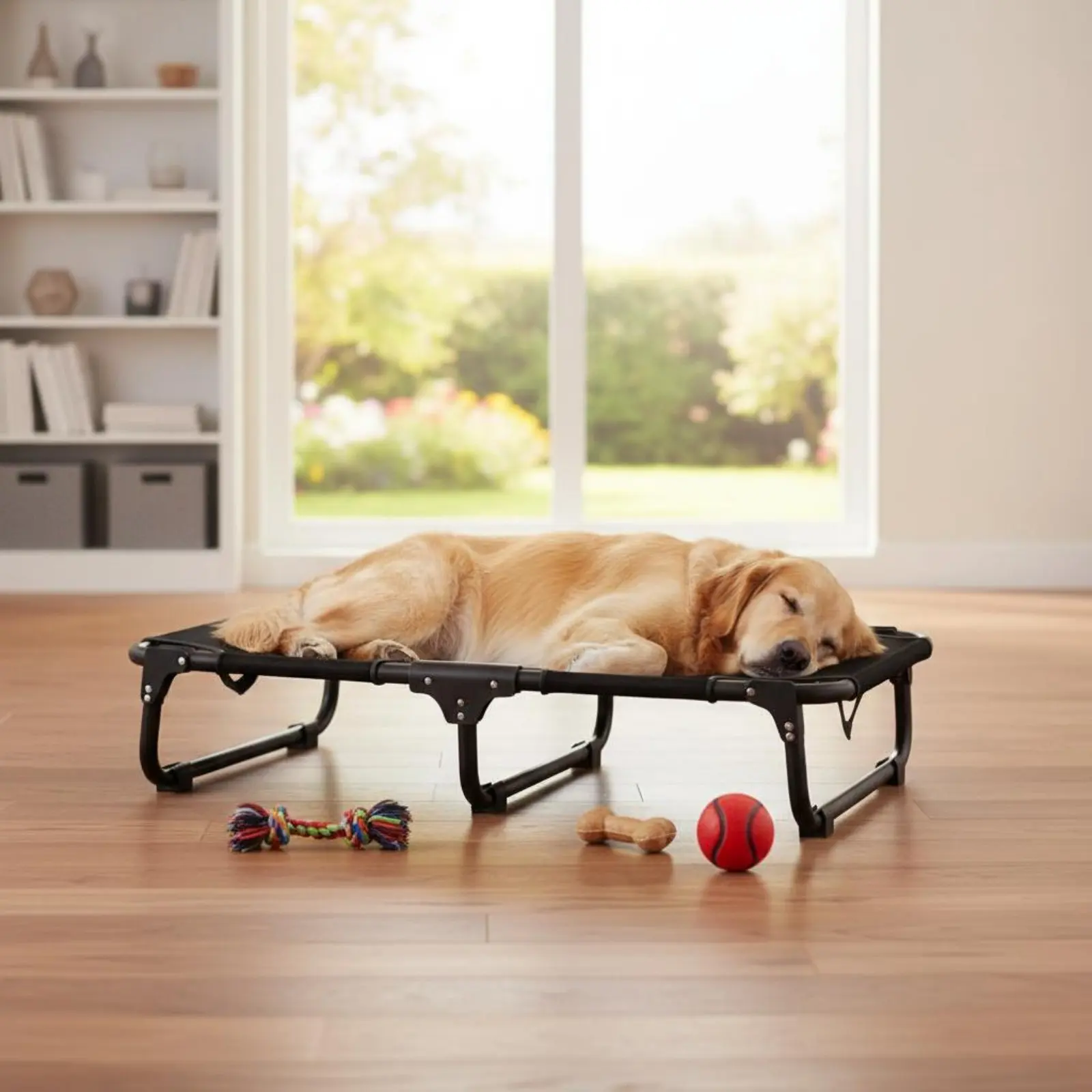 

Raised Mesh Dog Bed Foldable Elevated Dog Bed Folding Pet Cot Year-Round Easy to Clean for Travel