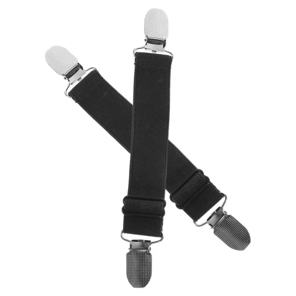 

2 Pcs Adjustable Trouser Leg Clip Men and Women Clips Glove Elastic Band Motorcycle Boot Straps