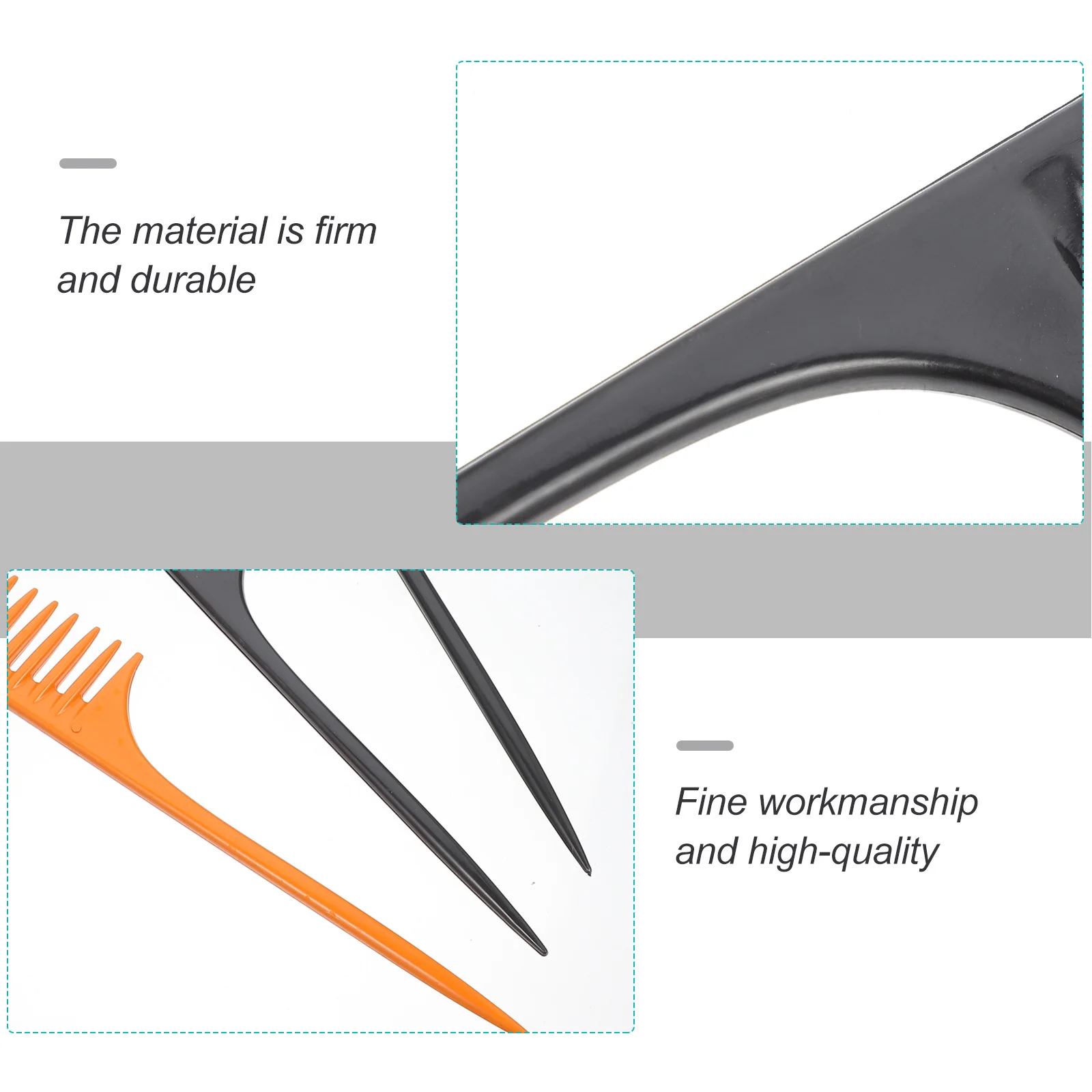 

3 PCS Wide Tooth Shampoo Comb Lightweight Durable Fine Craftsmanship Picking Haircutting Barber Pintail Styling Tool Plastic PP