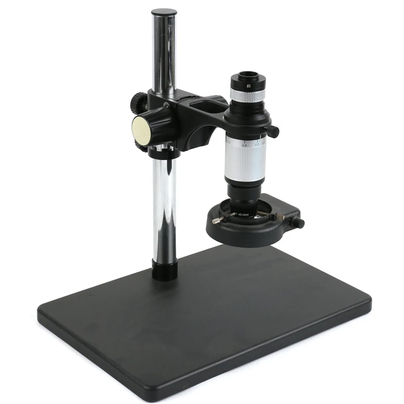 Zoom Monocular Optical Lens 250X 4K UHD Parallel Video Microscope CS C Mount Lens For Type-c HDMI USB VGA Microscopy Camera