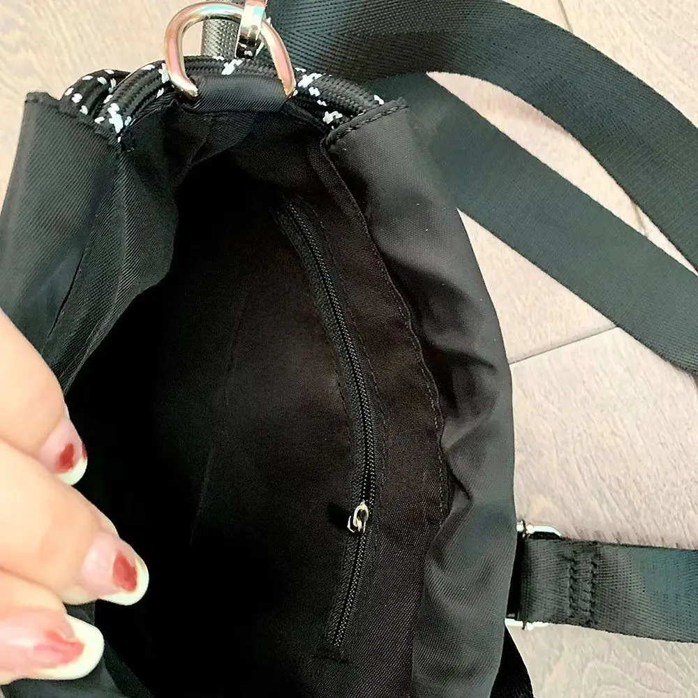 Fashion Bag Advanced Feeling Single Shoulder Diagonal Nylon Bag Chain Unique Small Bag Drawstring Bucket Bag