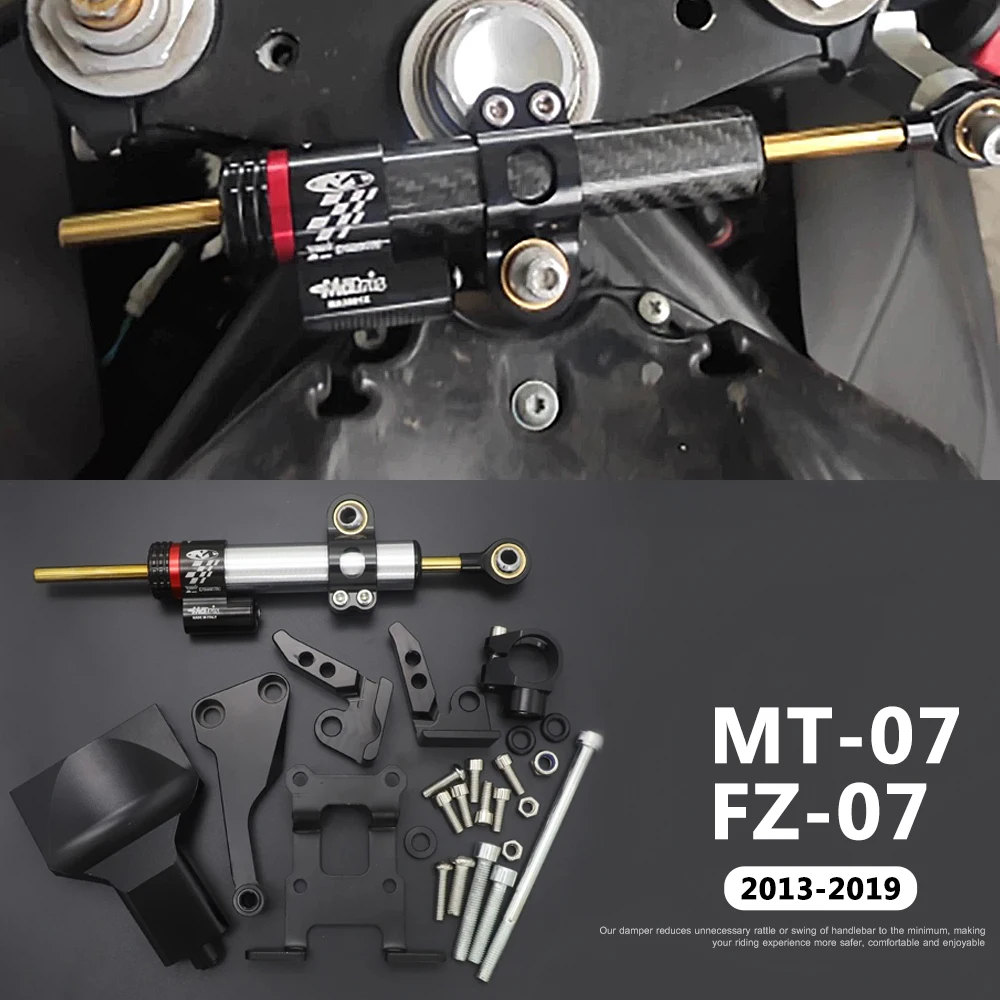 

For Yamaha MT-07 MT07 MT 07 FZ-07 FZ07 Motorbike Steering Damper Kit Mounting Bracket Holder Shock Absorber Direction Damping