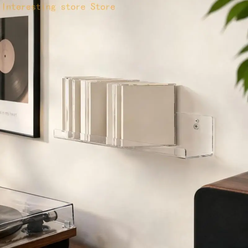 Wandmontierte Album-Displayhalter, transparentes Acryl, 4er-Pack mit erhöhten Vorderkanten und unabhängigem Abstand für einen – Detail 5