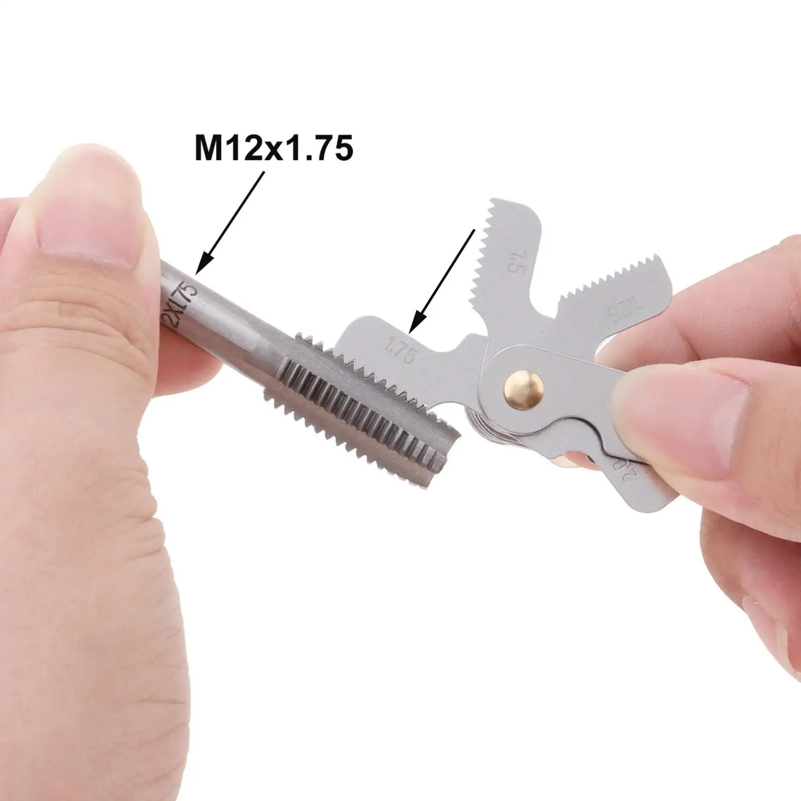 Imagem -06 - Medidor de Parafuso Métrico e Imperial 55 Graus 60 Graus us 60 Graus Thread Pitch Gauge Ferramenta de Medição 58 Pcs