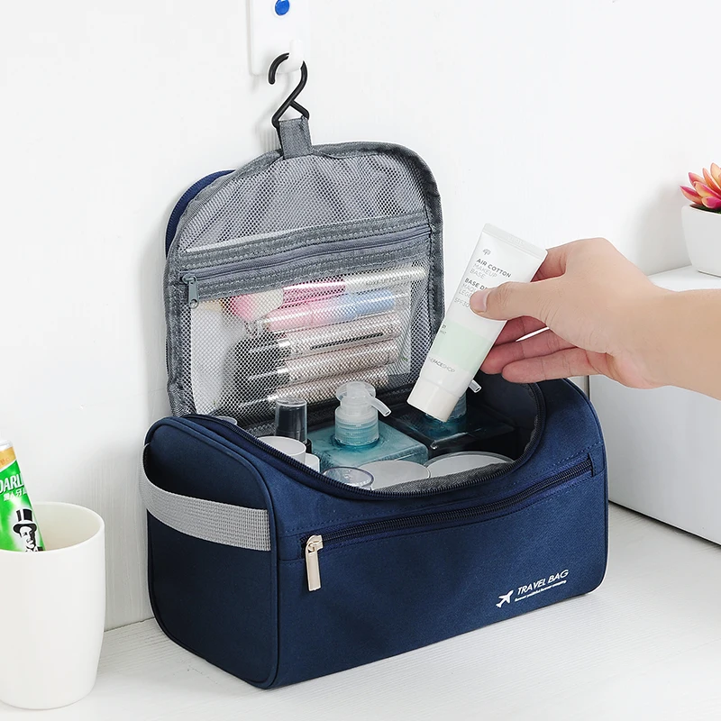 New Hanging Travel Toiletry Bag Organizer Bathroom Hygiene Dopp Kit with Hook Portable Shaving Cosmetic Makeup Bag  Accessories