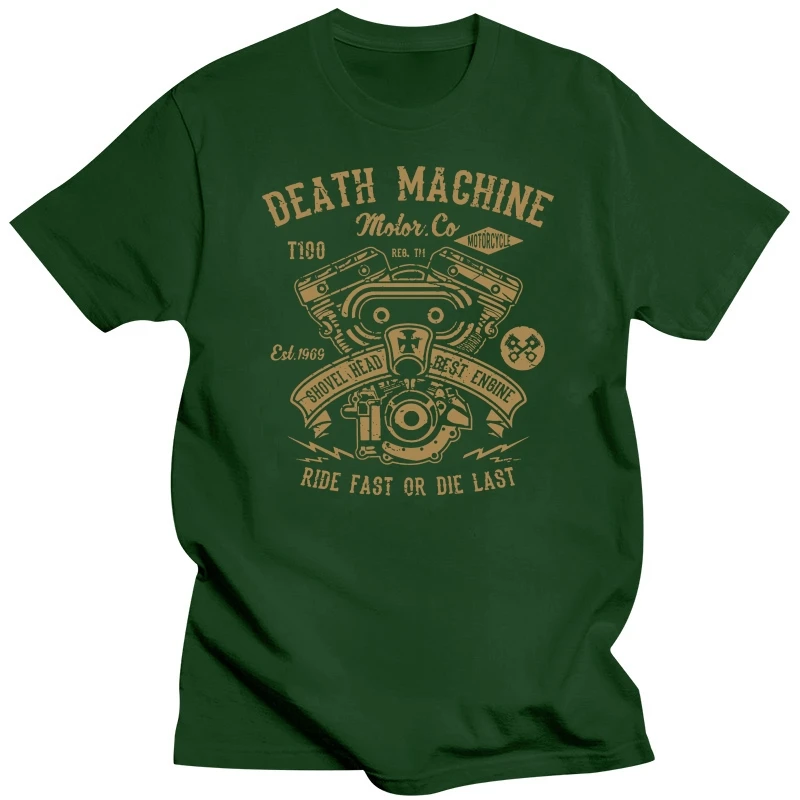 Cool T-Shirts Designs Best Selling Men Death  Motorcycle T Shirt Shovel Head Engine Funny Biker S Classic Tee T-shirt