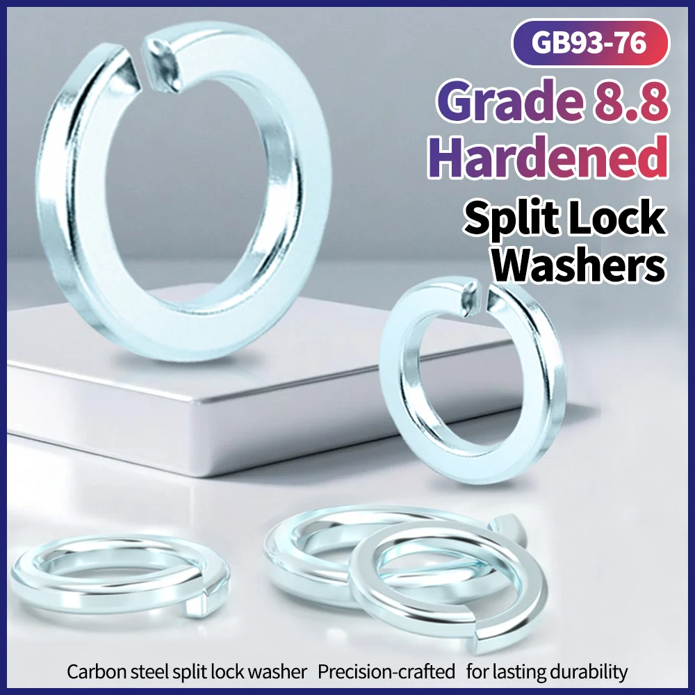 8.8 Grade Spring Washer Zinc Plated Carbon Steel GB93 DIN127 M3 M4 M5 M6 M8 M10 M12 M16 M20 M24 M30 M36 Lock Washer