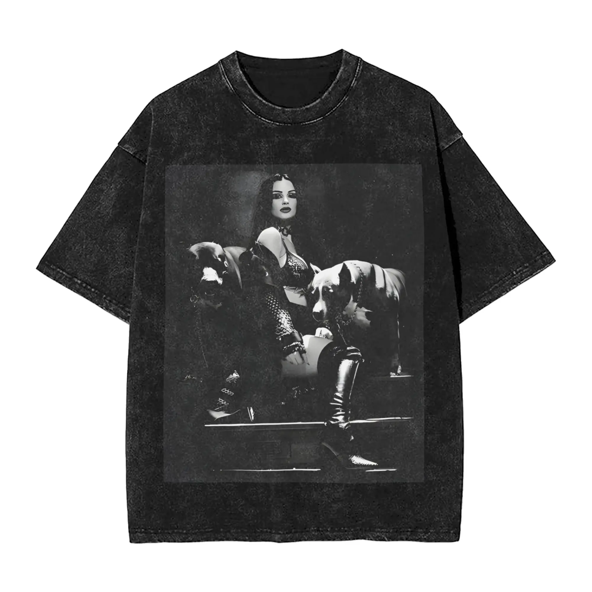 Harajuku Washed Shirt Saraya Paige Wrestling Wrestler Merch Fashion T-Shirts Streetwear Short Sleeve Summer Tops Tees