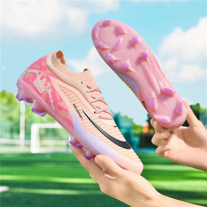 

Мужские футбольные бутсы Society с шипами, профессиональные оригинальные футбольные бутсы высшего качества, унисекс, TF/FG, с длинными шипами, тренировочные кроссовки на траве