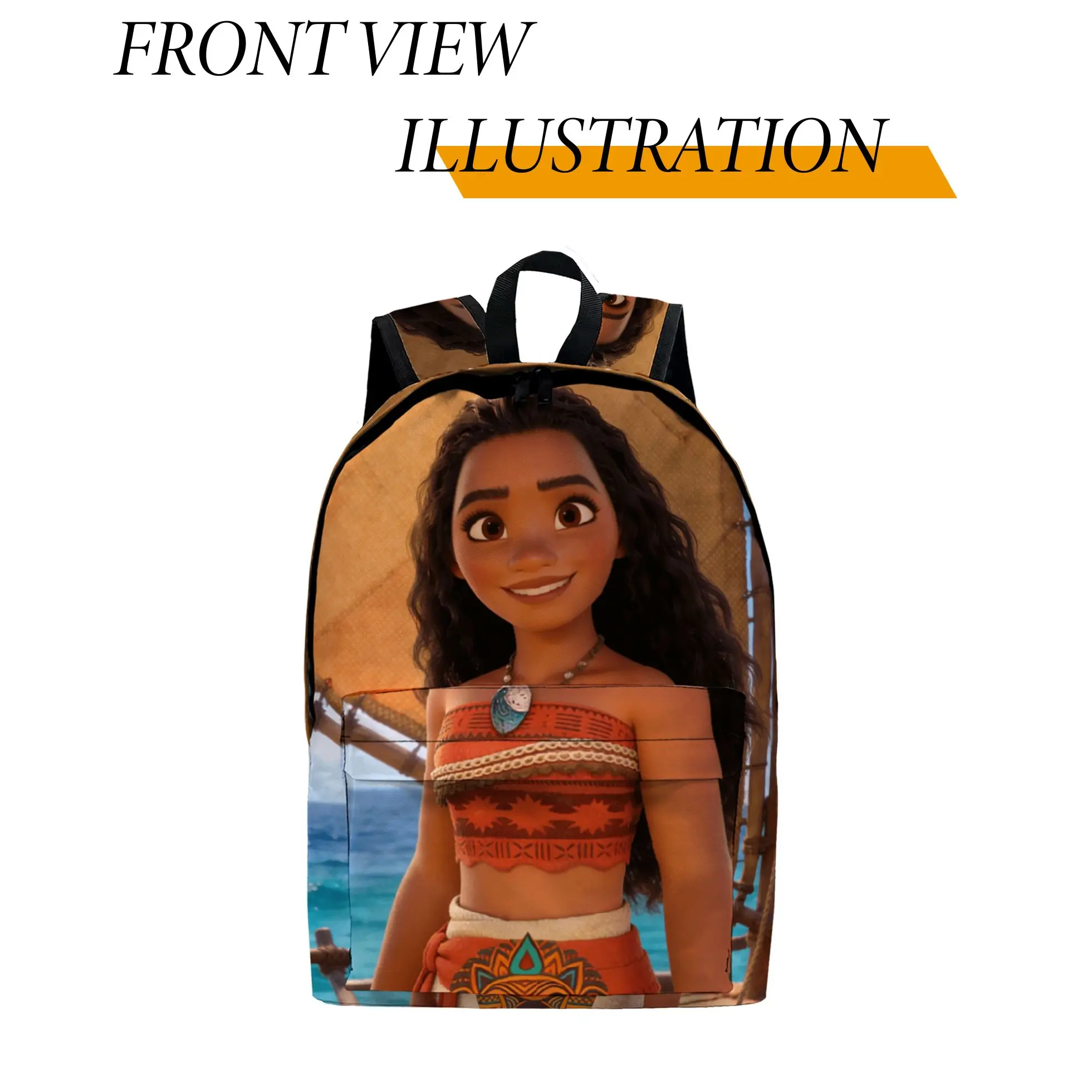 

1pc Moana Backpack, Fashionable and Simple, Unisex, Large Capacity, High-Quality Gift