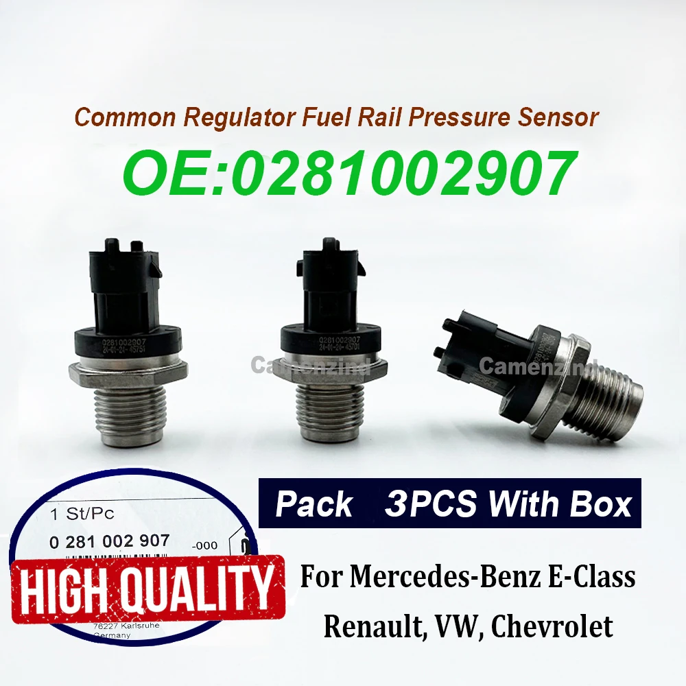 

3 шт. 0281002907 0281002720 281002907 датчик давления в топливной рампе общий регулятор для Renault Mercedes MWM VW Chevrolett