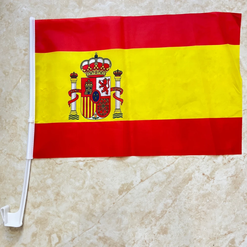 Bandera España para ventanilla de coche con mástil plástico - imagen 5