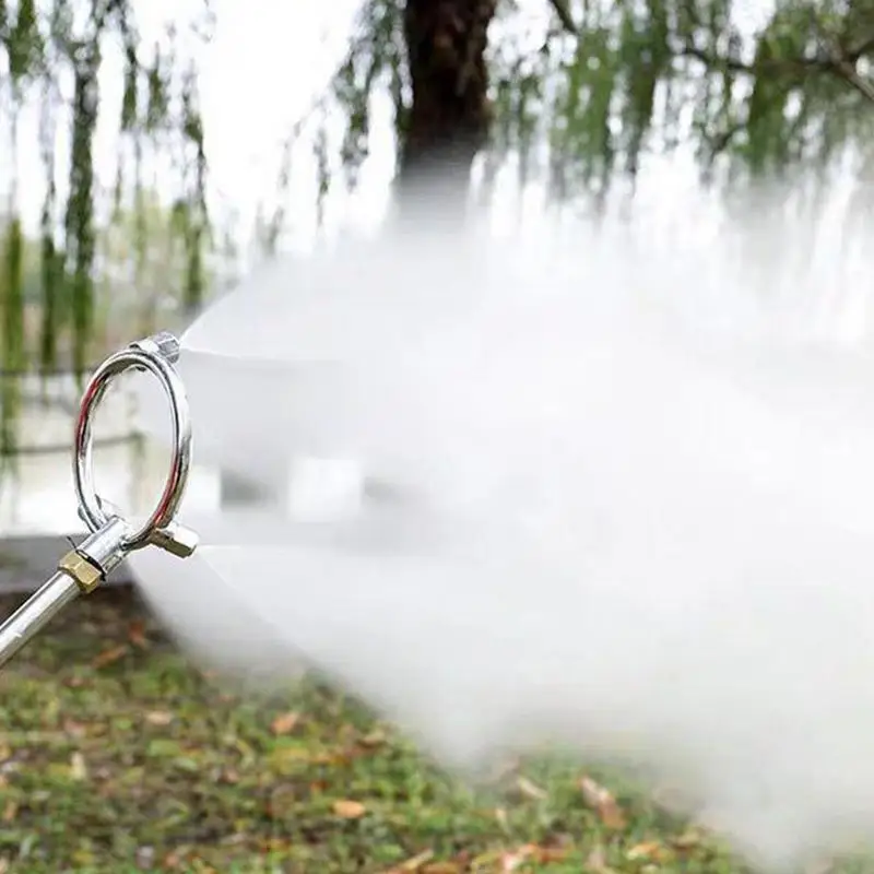 Pemisah selang, penyemprot atomisasi Multi kepala penyemprot Taman bisa dilepas ringan Stainless Steel untuk Cuci Mobil 1 buah