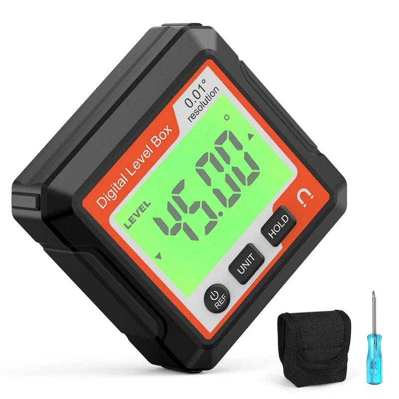 Digital Electronic Level Digital Angle Fnder 90°Magnetic Inclinometer Protractor Precision Level Box