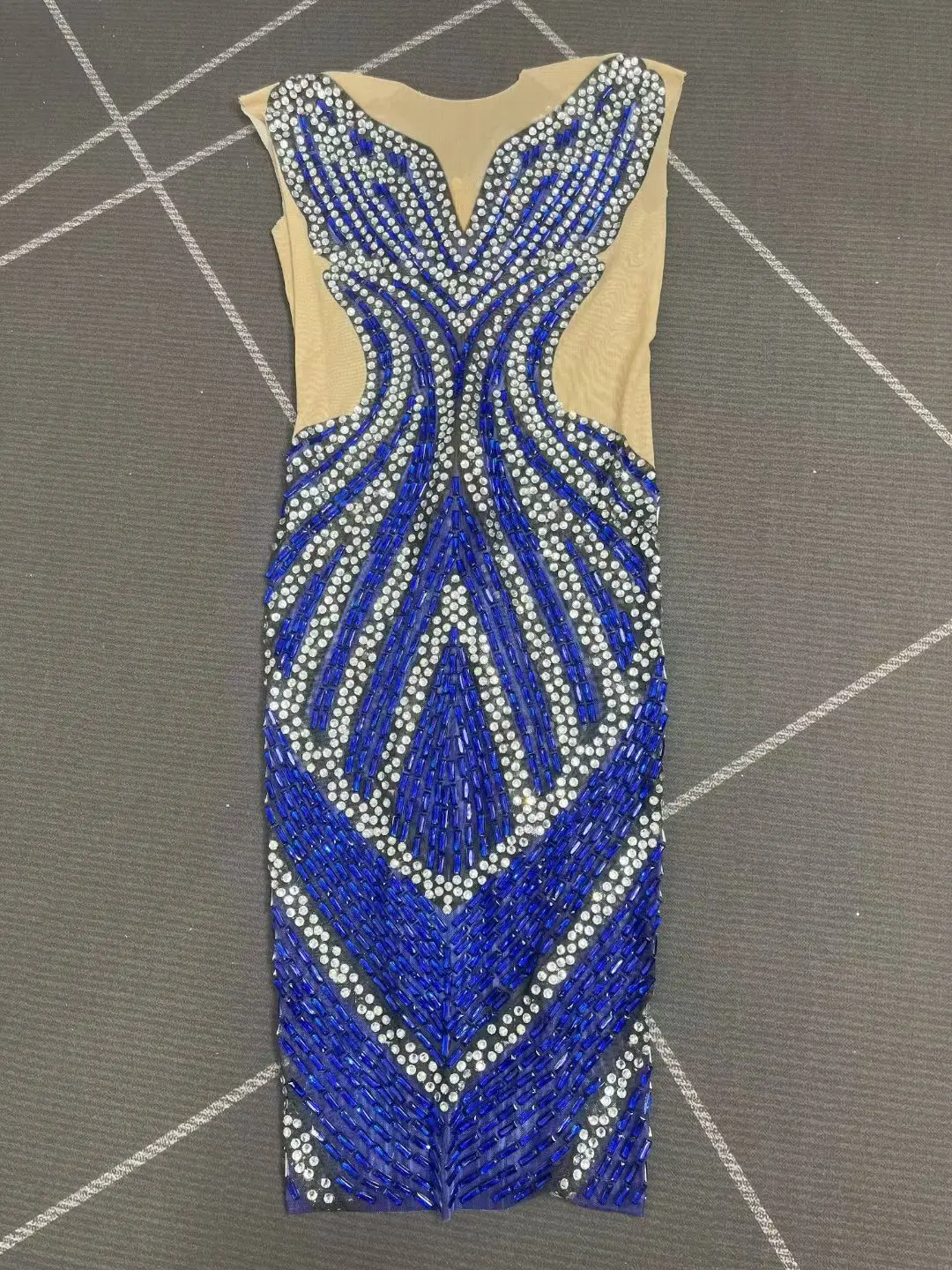 Yelan Luxe Dubai Avondjurk Diamant Perspectief Mesh prom jassen Diner Verjaardag Cocktail Party Jurk Prestaties Jurk