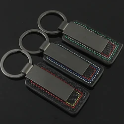 Carbon Fiber Leather Car Alloy Keychain Men Key Chain Rings Germany Italy Flag Auto Accessories Anniversary Birthday Gifts