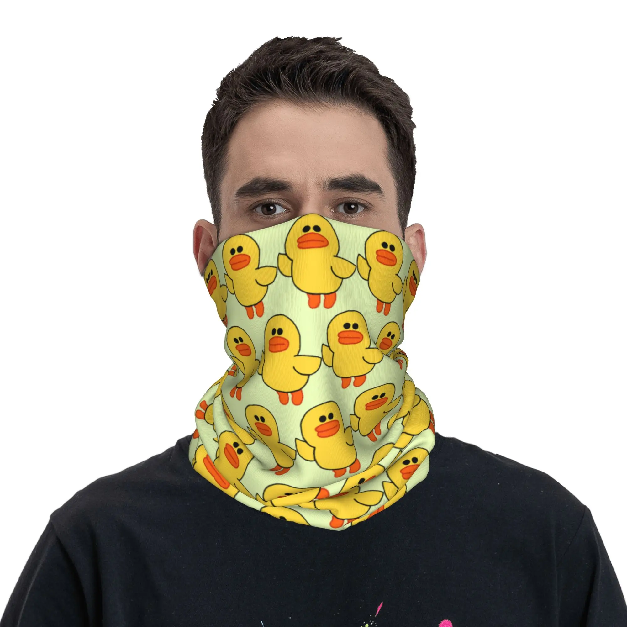Sally Yellow Chick Line Friends Bandana Neck Cover Printed Mask Scarf Multifunction Cycling Scarf Running Unisex All Season