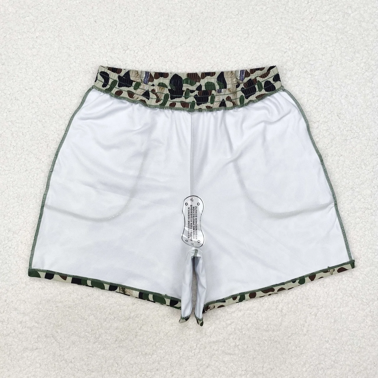 Wholesale Adult Shorts Swimming Trunks Clothes Swimsuit Green Camo Ducks Pocket Swimwear Clothing