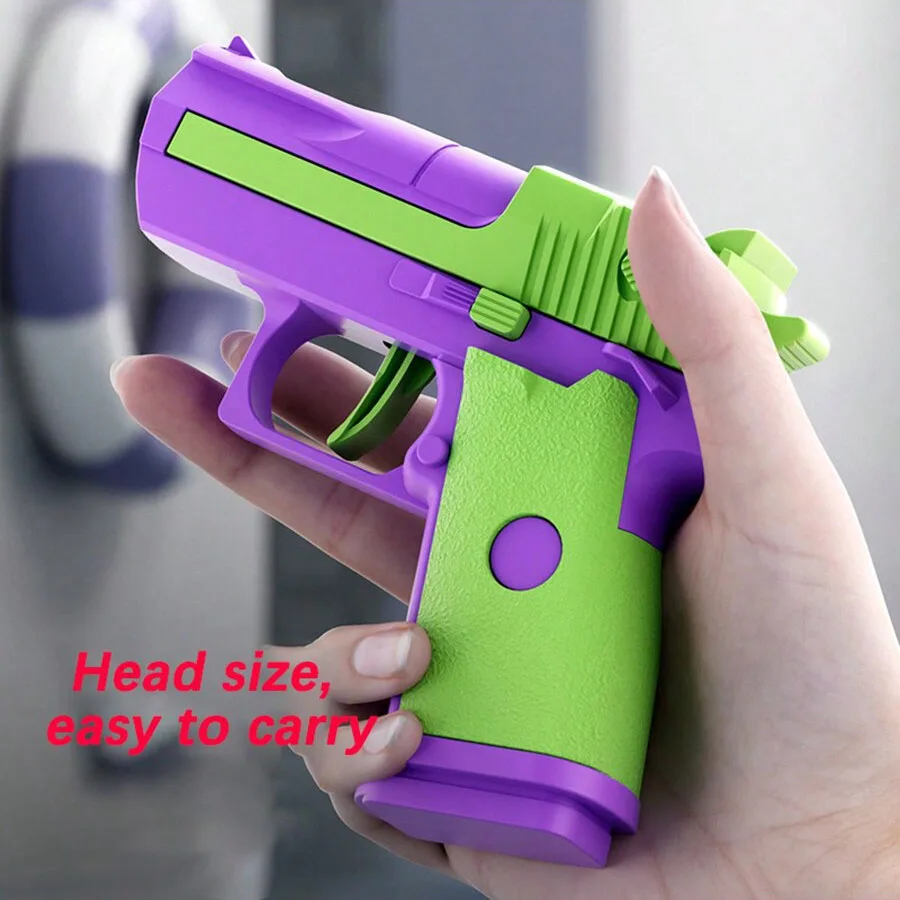 Kids Summer Mini Desert Eagle Mechanical Continuous Firing Water Gun Small Pistol Outdoor Beach Pool Toys Shoot Water Guns Gifts