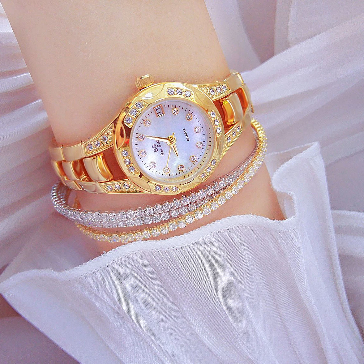 Ladies Watch Fashion Quartz Wristwatches Small Size Clock Waterproof Silver Stainless Steel Luxury Watch For Women