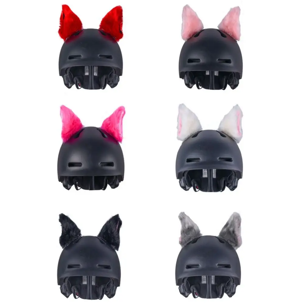 

TPU Plush Motorcycle Helmet Decoration 6 Colors Driving Stylish Helmet Cat Ears Universal Headwear Stickers Helmet Accessories