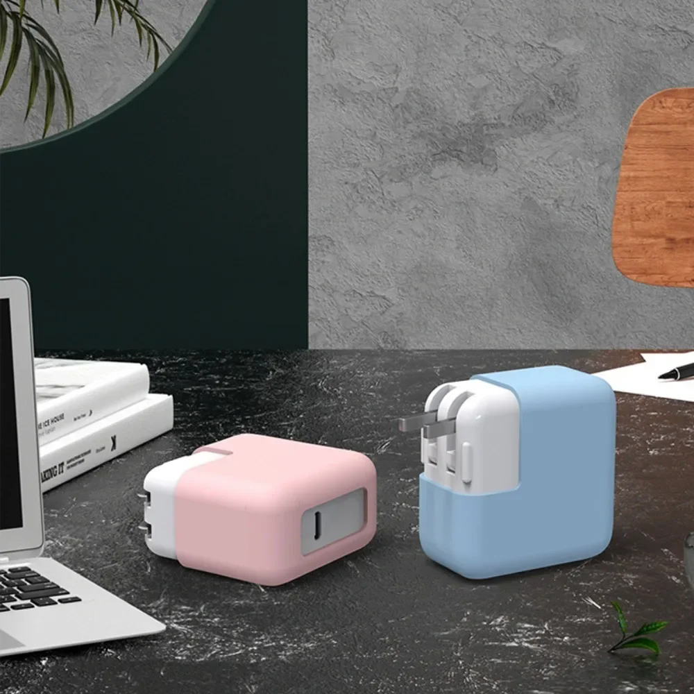 For Macbook Power Adapter Cover Silicone Anti-drop Dust-proof Protective Case Elastic Charger Case 29/30/35/85/87/96/110/140w