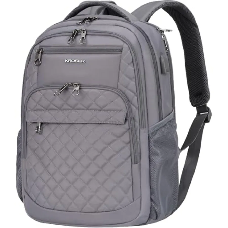 KROSER Travel Laptop Backpack 17 Inch Large Computer Backpack Water-Repellent Daypack with USB Charging Port and Headphone Inte