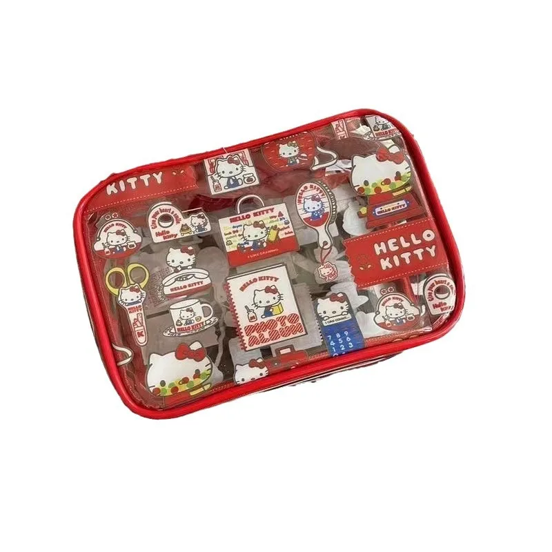 

New Pvc Transparent Cosmetic Bag Cartoon Portable Large-capacity Waterproof Skin Care Storage Bag Toilet Bag Portable Girl Gift