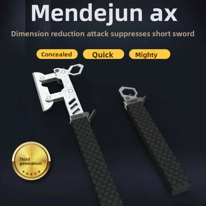 Hidden Axe Stretching Swinging Axe Tactical Battle Axe Portable Folding Car Window Breaking Fighting Martial Camping EDC NEW