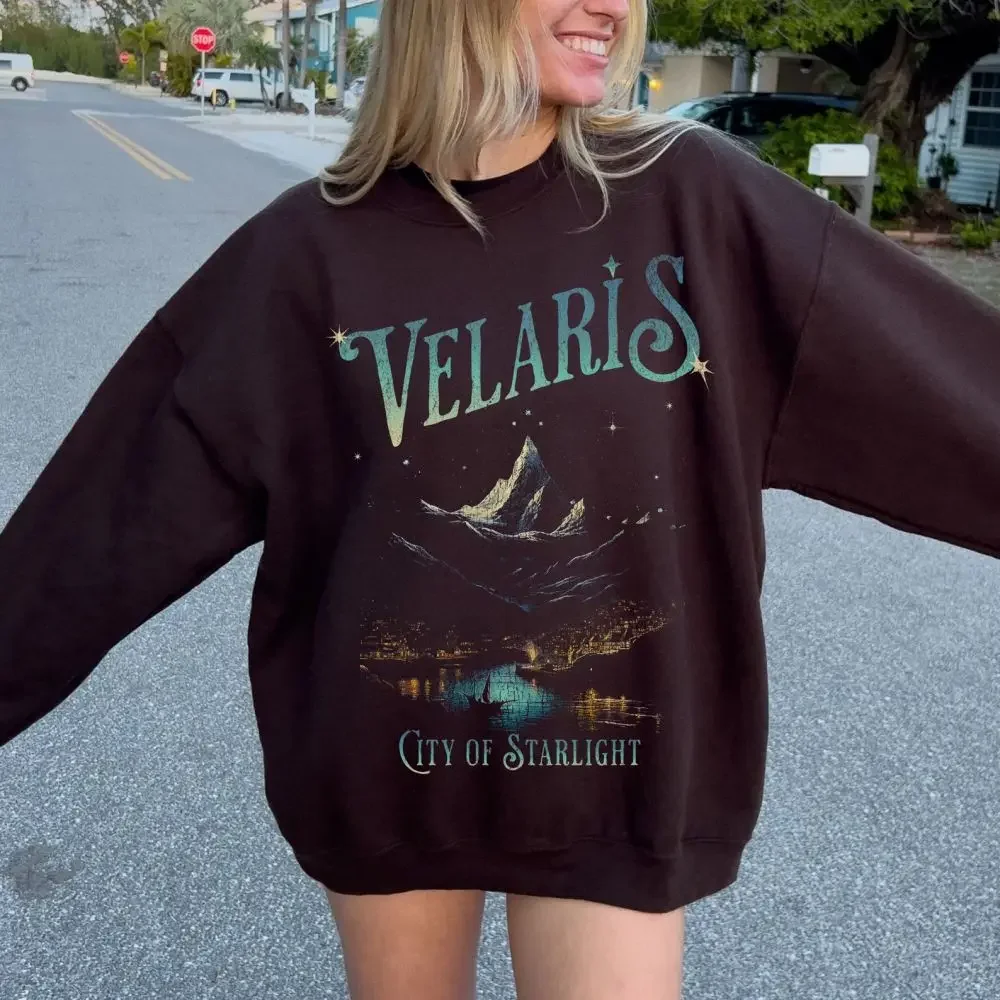 Velaris Sweatshirt LICENSED Sarah J Maas Merch Acotar Sweater Women Y2K Top Magic Bookish Loose Casual Unisex Fleece Sweatshirt