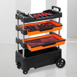 Foldable Tattoo Work Cabinet Tool Cart Mobile Four-tier Cart Tattoo Tool Cabinet Multifunctional Tool cabinet