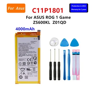 C11p1801 bateria para asus rog 1 jogo zs600kl z01qd, telefone celular, 4000mAh, com ferramentas, novo 12 principais vendas bateria asus zc600kl - №10