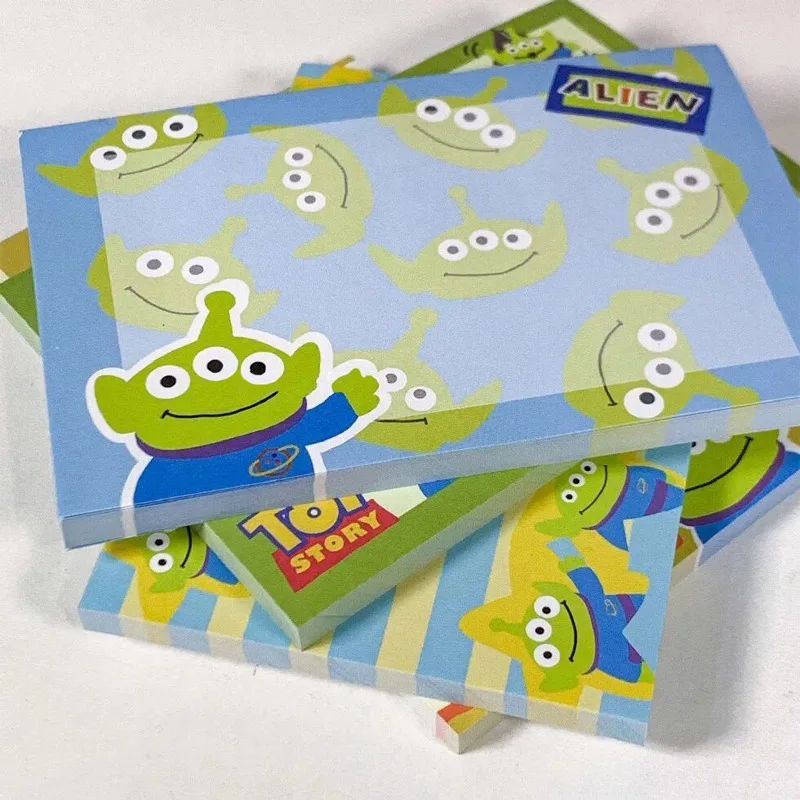 50 pezzi carino Toy Story Alien No adesivo memo pad cartone animato addensare strappabile memo nota adesiva accessori per ufficio cancelleria Kawaii