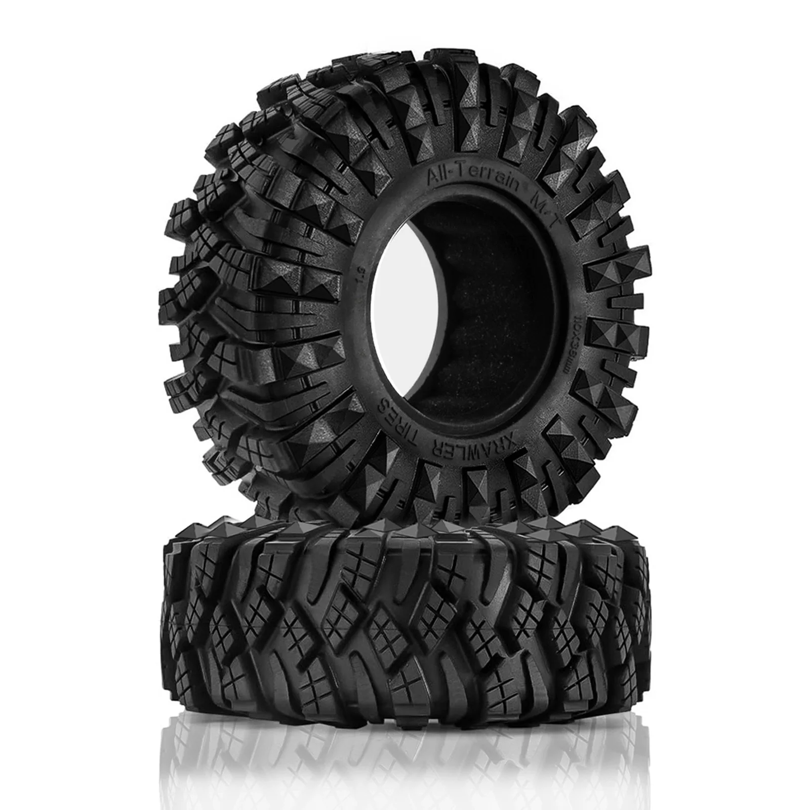 RC 1.9 ''Pneumatici cingolati Pneumatici di fango di gomma OD 110mm Pneumatico per Axial SCX10 90046 Redcat Gen8 RC4WD D90 TF2 MST 1/10 RC Crawler