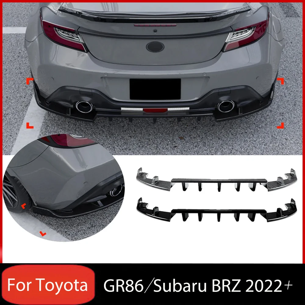 For Toyota GR86/Subaru BRZ 2022+ Car Rear Diffuser Lip Spoiler Lower Canard Deflector Guard Body Kits Tuning Auto Accessories