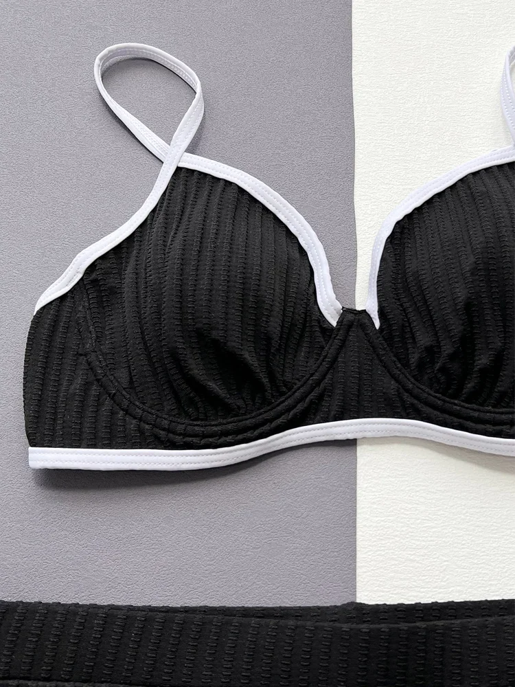 Vigorashely 2025 เซ็กซี่ชุดบิกินี่สูงเอว Push Up ชุดว่ายน้ําผู้หญิง Strapped ชุดว่ายน้ําหญิง Backless Beach ชุดว่ายน้ํา