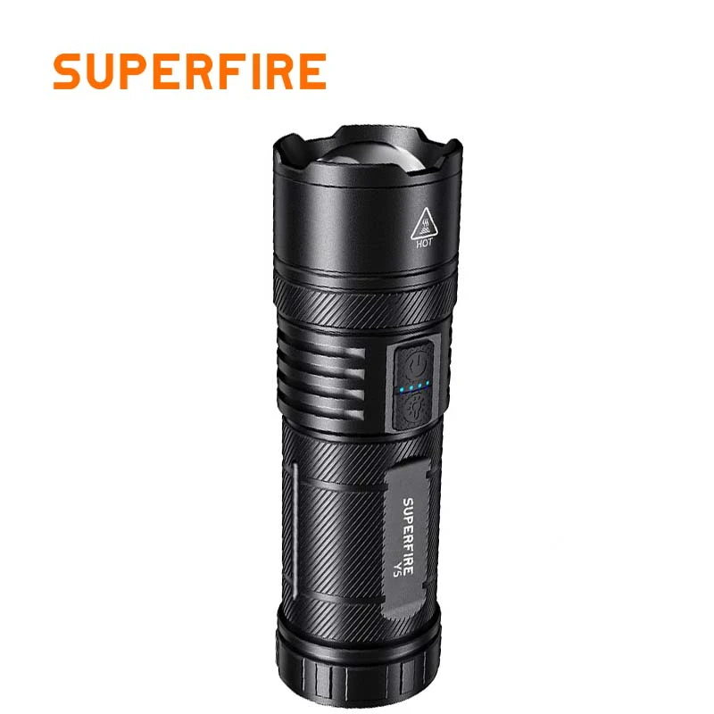 

Power Bank Flashlight High Lumens Long Runtime Zoomable Powerful Flashlight With Tail Light Outdoor Use