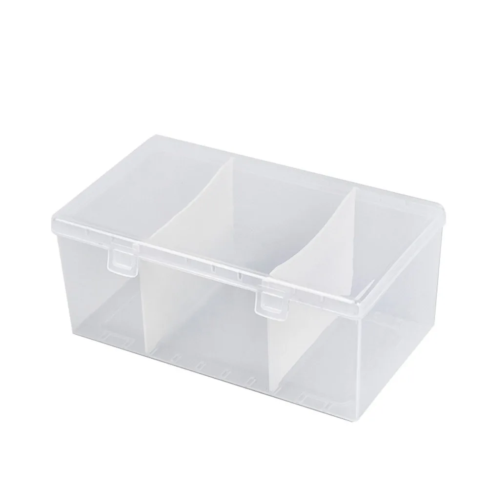 Stackable Puzzle Storage Box Large Capacity with Buckled Certificate File Container Transparent Flip Cover Card Storage Box